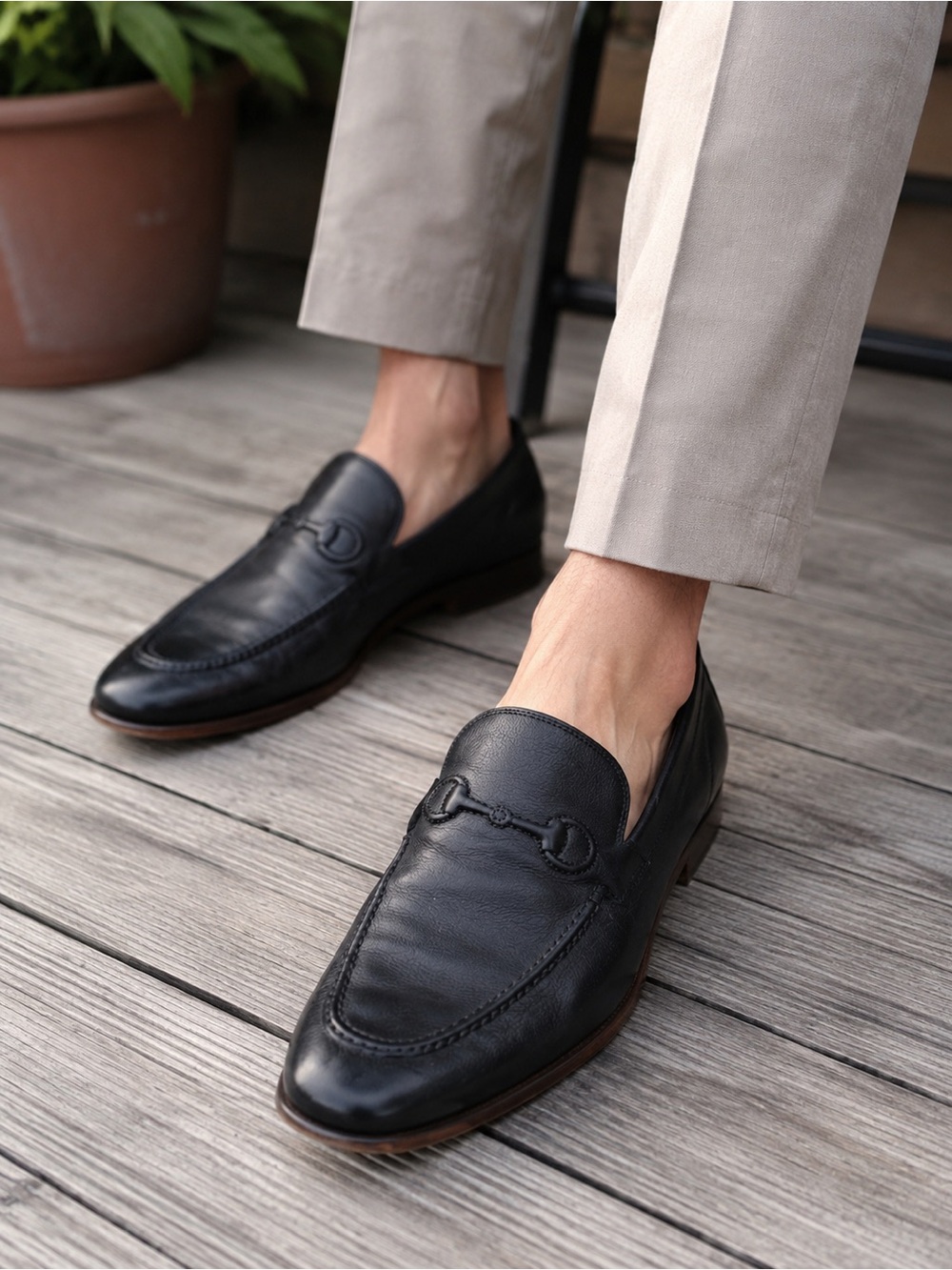 Gucci Black Leather Horsebit Loafers – Stitchbit Designer Dress Shoes